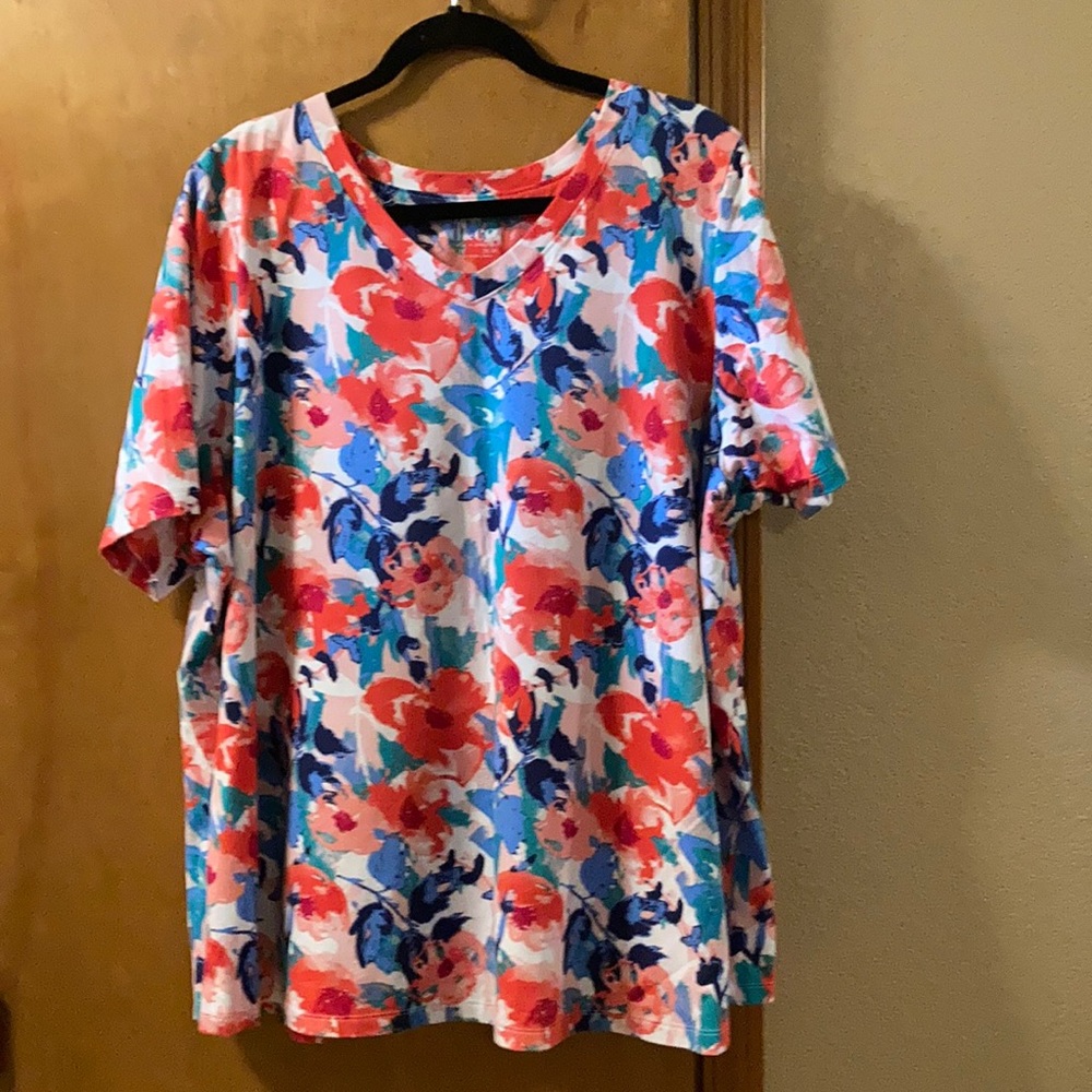 Denim and Co Floral Tee